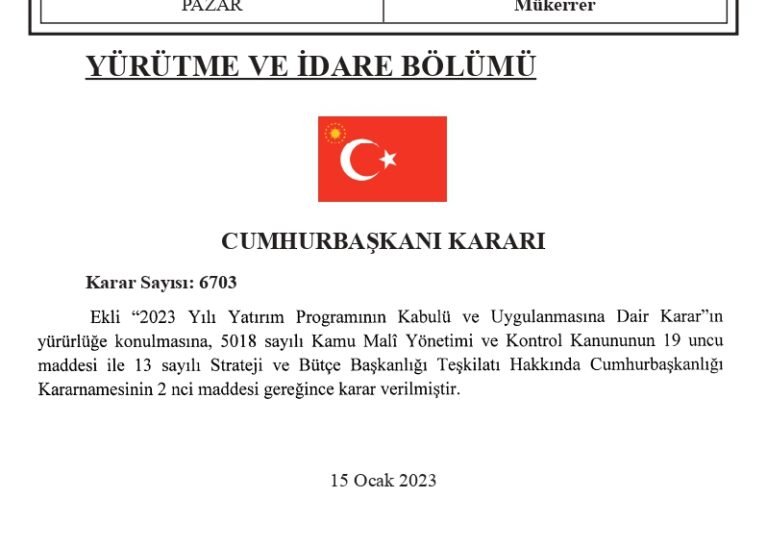 Kahramanmaraş Gıda İhtisas OSB 2023 Yılı Yatırım Programına Alındı